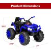 imageBest Choice Products 12V Kids RideOn Electric ATV 4Wheeler Quad Car Toy wBluetooth Audio 37mph Max Speed Treaded Tires LED Headlights Radio  BlackBlue