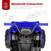 imageBest Choice Products 12V Kids RideOn Electric ATV 4Wheeler Quad Car Toy wBluetooth Audio 37mph Max Speed Treaded Tires LED Headlights Radio  BlackBlue