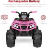 imageBest Choice Products 12V Kids RideOn Electric ATV 4Wheeler Quad Car Toy wBluetooth Audio 37mph Max Speed Treaded Tires LED Headlights Radio  BlackPink