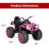 imageBest Choice Products 12V Kids RideOn Electric ATV 4Wheeler Quad Car Toy wBluetooth Audio 37mph Max Speed Treaded Tires LED Headlights Radio  BlackPink