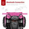 imageBest Choice Products 12V Kids RideOn Electric ATV 4Wheeler Quad Car Toy wBluetooth Audio 37mph Max Speed Treaded Tires LED Headlights Radio  BlackPink