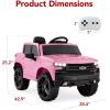 imageBest Choice Products 12V Licensed Chevrolet Silverado Ride On Truck Electric Car Toy wParent Remote Control Truck Bed Storage Bluetooth Speaker LED Lights 25 MPH Max Speed  PinkPink