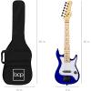 imageBest Choice Products 30in Beginners Electric Guitar Beginner Starter Kit w 5W Amplifier Strap Gig Bag Strings Picks  BlackMetallic Blue