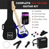 imageBest Choice Products 30in Beginners Electric Guitar Beginner Starter Kit w 5W Amplifier Strap Gig Bag Strings Picks  BlackMetallic Blue