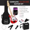 imageBest Choice Products 30in Beginners Electric Guitar Beginner Starter Kit w 5W Amplifier Strap Gig Bag Strings Picks  BlackMetallic Red