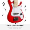 imageBest Choice Products 30in Beginners Electric Guitar Beginner Starter Kit w 5W Amplifier Strap Gig Bag Strings Picks  BlackMetallic Red