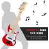 imageBest Choice Products 30in Beginners Electric Guitar Beginner Starter Kit w 5W Amplifier Strap Gig Bag Strings Picks  BlackMetallic Red