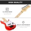 imageBest Choice Products 30in Beginners Electric Guitar Beginner Starter Kit w 5W Amplifier Strap Gig Bag Strings Picks  BlackMetallic Red