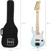 imageBest Choice Products 30in Beginners Electric Guitar Beginner Starter Kit w 5W Amplifier Strap Gig Bag Strings Picks  BlackPowder Blue