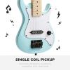 imageBest Choice Products 30in Beginners Electric Guitar Beginner Starter Kit w 5W Amplifier Strap Gig Bag Strings Picks  BlackPowder Blue