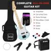 imageBest Choice Products 30in Beginners Electric Guitar Beginner Starter Kit w 5W Amplifier Strap Gig Bag Strings Picks  BlackPowder Blue