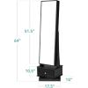 imageBest Choice Products 360 Swivel Mirrored Jewelry Cabinet Standing Armoire Makeup Storage Organizer wLEDlit Mirror 3 Shelves  WhiteBlack