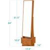 imageBest Choice Products 360 Swivel Mirrored Jewelry Cabinet Standing Armoire Makeup Storage Organizer wLEDlit Mirror 3 Shelves  WhiteRustic Brown