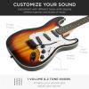 imageBest Choice Products 39in Full Size Beginner Electric Guitar Starter Kit wCase Strap 10W Amp Strings Pick Tremolo Bar  Sunburst3 Color Sunburst