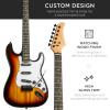 imageBest Choice Products 39in Full Size Beginner Electric Guitar Starter Kit wCase Strap 10W Amp Strings Pick Tremolo Bar  Sunburst3 Color Sunburst