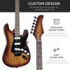imageBest Choice Products 39in Full Size Beginner Electric Guitar Starter Kit wCase Strap 10W Amp Strings Pick Tremolo Bar  SunburstBourbon