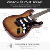 imageBest Choice Products 39in Full Size Beginner Electric Guitar Starter Kit wCase Strap 10W Amp Strings Pick Tremolo Bar  SunburstBourbon
