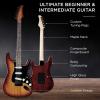 imageBest Choice Products 39in Full Size Beginner Electric Guitar Starter Kit wCase Strap 10W Amp Strings Pick Tremolo Bar  SunburstBourbon