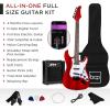 imageBest Choice Products 39in Full Size Beginner Electric Guitar Starter Kit wCase Strap 10W Amp Strings Pick Tremolo Bar  SunburstCherry Red