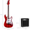 imageBest Choice Products 39in Full Size Beginner Electric Guitar Starter Kit wCase Strap 10W Amp Strings Pick Tremolo Bar  SunburstCherry Red