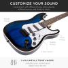 imageBest Choice Products 39in Full Size Beginner Electric Guitar Starter Kit wCase Strap 10W Amp Strings Pick Tremolo Bar  SunburstHollywood Blue
