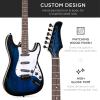 imageBest Choice Products 39in Full Size Beginner Electric Guitar Starter Kit wCase Strap 10W Amp Strings Pick Tremolo Bar  SunburstHollywood Blue