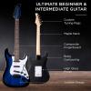 imageBest Choice Products 39in Full Size Beginner Electric Guitar Starter Kit wCase Strap 10W Amp Strings Pick Tremolo Bar  SunburstHollywood Blue
