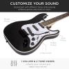 imageBest Choice Products 39in Full Size Beginner Electric Guitar Starter Kit wCase Strap 10W Amp Strings Pick Tremolo Bar  SunburstJet Black