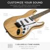 imageBest Choice Products 39in Full Size Beginner Electric Guitar Starter Kit wCase Strap 10W Amp Strings Pick Tremolo Bar  SunburstNatural