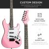 imageBest Choice Products 39in Full Size Beginner Electric Guitar Starter Kit wCase Strap 10W Amp Strings Pick Tremolo Bar  SunburstPink