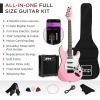 imageBest Choice Products 39in Full Size Beginner Electric Guitar Starter Kit wCase Strap 10W Amp Strings Pick Tremolo Bar  SunburstPink