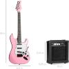 imageBest Choice Products 39in Full Size Beginner Electric Guitar Starter Kit wCase Strap 10W Amp Strings Pick Tremolo Bar  SunburstPink