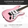 imageBest Choice Products 39in Full Size Beginner Electric Guitar Starter Kit wCase Strap 10W Amp Strings Pick Tremolo Bar  SunburstPink