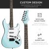 imageBest Choice Products 39in Full Size Beginner Electric Guitar Starter Kit wCase Strap 10W Amp Strings Pick Tremolo Bar  SunburstPowder Blue