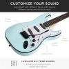 imageBest Choice Products 39in Full Size Beginner Electric Guitar Starter Kit wCase Strap 10W Amp Strings Pick Tremolo Bar  SunburstPowder Blue