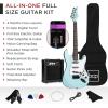 imageBest Choice Products 39in Full Size Beginner Electric Guitar Starter Kit wCase Strap 10W Amp Strings Pick Tremolo Bar  SunburstPowder Blue