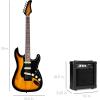imageBest Choice Products 39in Full Size Beginner Electric Guitar Starter Kit wCase Strap 10W Amp Strings Pick Tremolo Bar  SunburstSunburst