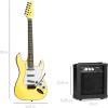 imageBest Choice Products 39in Full Size Beginner Electric Guitar Starter Kit wCase Strap 10W Amp Strings Pick Tremolo Bar  SunburstYellow