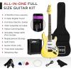 imageBest Choice Products 39in Full Size Beginner Electric Guitar Starter Kit wCase Strap 10W Amp Strings Pick Tremolo Bar  SunburstYellow