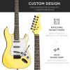 imageBest Choice Products 39in Full Size Beginner Electric Guitar Starter Kit wCase Strap 10W Amp Strings Pick Tremolo Bar  SunburstYellow