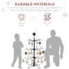 imageBest Choice Products 3ft Wrought Iron Ornament Display Christmas Tree wEasy Assembly and Stand  GoldBlack