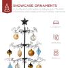 imageBest Choice Products 3ft Wrought Iron Ornament Display Christmas Tree wEasy Assembly and Stand  GoldBlack