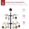 imageBest Choice Products 3ft Wrought Iron Ornament Display Christmas Tree wEasy Assembly and Stand  GoldBlack