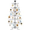 imageBest Choice Products 3ft Wrought Iron Ornament Display Christmas Tree wEasy Assembly and Stand  GoldBlack
