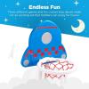 imageBest Choice Products 3in1 Toddler Basketball Hoop Sports Activity CenterBlue With Ring Toss