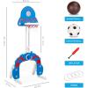 imageBest Choice Products 3in1 Toddler Basketball Hoop Sports Activity CenterBlue With Ring Toss