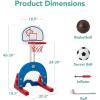 imageBest Choice Products 3in1 Toddler Basketball Hoop Sports Activity CenterWhite With Golf