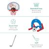imageBest Choice Products 3in1 Toddler Basketball Hoop Sports Activity CenterWhite With Golf