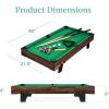 imageBest Choice Products 40in Tabletop Billiard Table Pool Arcade Game Table for Living Room Game Room w 2 Cue Sticks Ball Set Storage BagWalnut