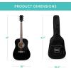imageBest Choice Products 41in Full Size Beginner All Wood Acoustic Guitar Starter Set wGig Bag Strap Capo Strings Picks  SunburstBlack